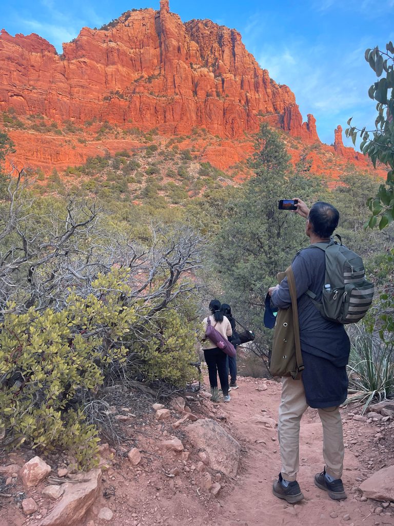 Hiking Pause for photo